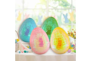 Top Selling Creative Happy Easter Glitter Eggs for DIY Easter Egg Painting Ornament Colorful Easter Decoration Gifts