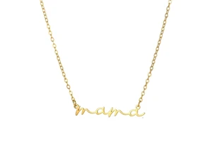 MECYLIFE Simple Mama Necklace Lovely Jewelry Gift Mother's Day Gift Stainless Steel Necklace Mothers Day Gifts