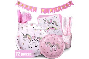 Lovely Unicorn Theme Event Birthday Party Supplies for Kids