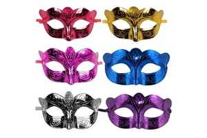 Mardi Gras Gold White Masquerade PVC Venetian Eye Mask Prom Carnival Party Masks Party Costume Accessory