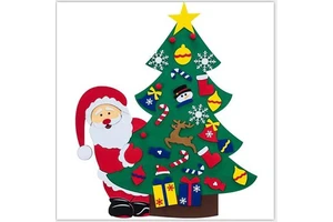 Popular Kids DIY Felt Christmas Tree Merry Christmas Decorations for Home Christmas Ornaments New Year Gifts Xmas Tree
