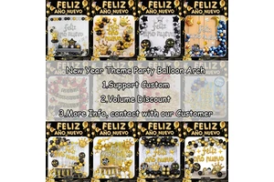 Wholesale Custom New Year Theme Foil & Latex Balloon Garland Arch Set Para Celebration De Ano Nuevo Suministros Al Por Mayor