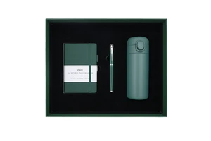 New Creative Father's Day Gift Notebook Set with Personalized Pen and Bottle Combo in Luxury Gift Box
