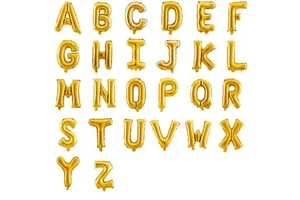 16-Inch Single Foil Letter Balloons A-Z Air Helium Alphabet Balloon Figures for Happy Birthday Wedding Decorations Adult Name