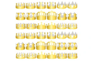 Paper Crowns Hat Gold Foil Party Hat Paper Crowns Gold Birthday Party Crown Celebration Supplies for Kids Adults