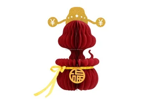 2025 Zodiac God of Wealth Ornaments Chinese New Year Holiday Supplies Design Paper Decoration Windows Supplies Home Decor