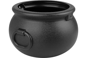 14cm Halloween Party Supplies Black Plastic Cauldrons Kettles Halloween Large Plastic Witch Cauldron