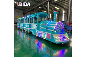 Factory Price Trackless Train Electric Suitable 24 People Tourist Train For Theme Park Carnival