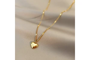 Wholesale Love Heart Alloy Necklace Popular Clavicle Chain Simple Classical Heart Pendant Necklaces Jewelry
