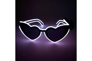 Hot Sale Led Heart-Shaped Pearl Diamond Plastic Sunglasses for Women-Bridesmaid Gift for Halloween Easter & Wedding Occasions