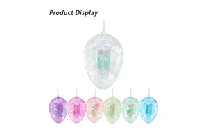 Multi-Color Printed Bright Plastic Easter Eggs Kids Toys for Egg Hunt Party Easter Holiday Supplies in Bulk