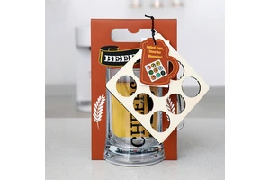 BespritGift New Novelty Products 500ml Beer Lover Glass Set With Cap Collector Wooden Coaster Birthday Fathers Day Gifts for Men