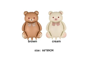 Retro Butterfly Bear Balloon Children's Birthday Party Decoration Little Bear Balloon Animal Balloon