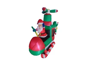 2015 New Product-150cm/5ft Inflatable Santa Flies an Airplane Christmas Figurine & Toy of New Styles for Decoration