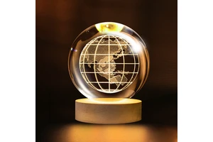 80mm Home Decor LED Crystal Glass Ball Shower Souvenir and Graduation Gifts for Love Mother's Day & Valentine's Day