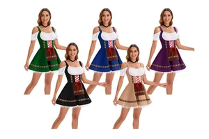 Yihaoyi Women's Traditional German Bavarian Beer Girl Costume Sexy Oktoberfest Festival Carnival Dress for Parties