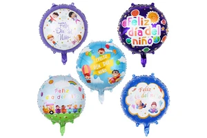 Happy Children's Day Party Decorations 18 Inch Helium Spanish Feliz Dia Del Nino Foil Balloons for Children's Day Globos