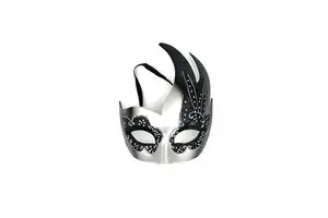 Halloween Carnival Party Parades Sexy Lace Cover Ostrich Feather Masks Masque Feather Handheld Lace Feather Mask with Stick