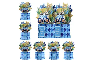 Pop up New Design Happy Father's Day Theme Greeting Cards With Envelope 3D Design Surprise Gift Cards for Best Dad