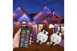 150ft 200ft 300ft 12V RGB+W App Control LED IP68 Christmas Pixel Light Permanent Holiday System For Home Lighting Point Lights