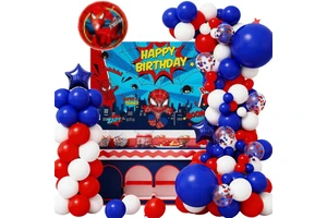 Rubber Birthday Balloon Set for Children's First Birthday Photo Props Backdrop Wall Decorations Themed Party Supplies