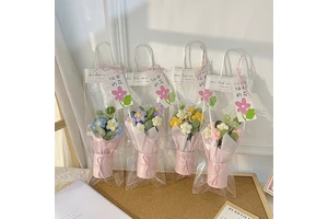 2025 Handmade Crochet Flower Hot Valentine's Day Gift Bundle Birthday & Mother's Day Present Handheld Flower Set