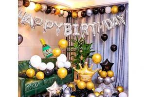 Factory Price Balloons Adult Child Champagne Bottle Party Supplies Happy Birthday Balloons Party Decorations Set