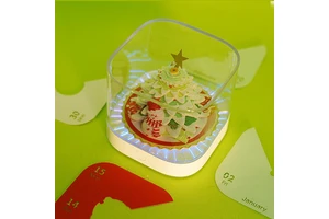 Cross-border Hot Selling Creative China Christmas Tree Snowman 2026 Paper Carving Calendar New Year Wedding/Birthday Graduation