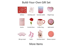 CH Happy Valentine Day Gift Hamper Thoughtful Cute Gift for Women with Mug-Candle-Toy-Bath Bomb