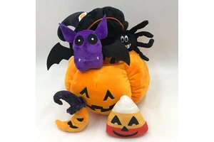Factory Halloween 20cm Bat Witch Pumpkin Skeleton Ghost Stuffed Plush Toy Halloween Toy Gift for Halloween Kids Toys