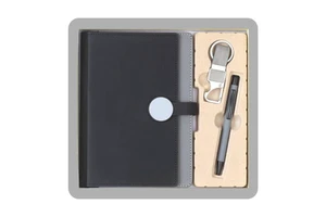 Elegant Leather Diary Pen Keychain Gift for Mother's Day