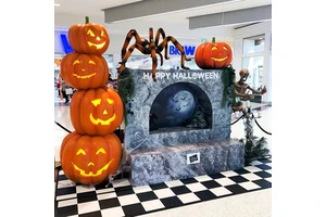 Large Resin Fiberglass Halloween Ghost Sculpture for Outdoor Event and Commercial Display