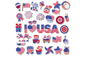 Competitive Price PVC 3D Soft Strong Magnetic Shape Custom Modern Design Independence Day United States Theme Fridge Souvenirs