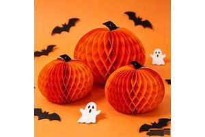 Thanksgiving Pumpkin Honeycomb Centerpiece Decorations Pumpkin Honeycomb Hanging Ornaments Thanksgiving Party Decor