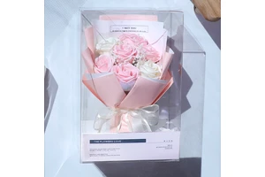Mother's Day Gift for Women, Rose Soap Flower Small Bouquet Gift Box for Girlfriend, Wife and Mother