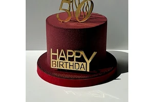 New Arrival ECCOBELLA Handmade Acrylic 1.3mm Thick Birthday Cake Toppers for Adult Birthday Party Decoration