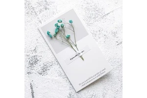 Mother's Day Father's Day Thank You Natural Dried Dry Gift Flower Card Customized Greeting Cards