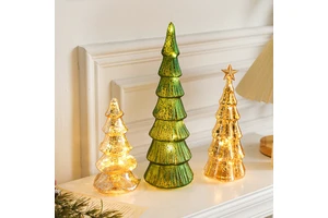 Factory Christmas Supplies Christmas Novelty Products Glass Christmas Tree