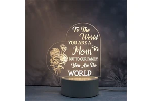 Mothers Day Gifts Mom Gifts From Daughter Son Birthday Present for Mother in Law Engraved 3D Acrylic Creative Night Lights