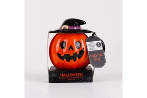 Novelty Gifts Halloween Items Custom Ceramic Mug & Candy Set Pumpkin Ghost Cup With Witch Hat Lid for Holiday Gifts Supplies