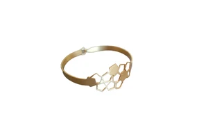 Women 2003 Old American Jewelry Designs Famous Cutting and Stylish Venice Carnival cuff Laser Cut Golden Polished for Women