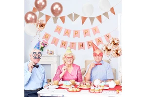 Happy Birthday Decorations Rose Gold Latex Balloon Set Party Anniversary Party Set Birthday Decoration Supplies