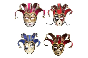 Baige Halloween PVC Carnival Ghost Festival Fashion Venetian Clown Party Mask for Women Masquerade Accessory Floral Pattern Full