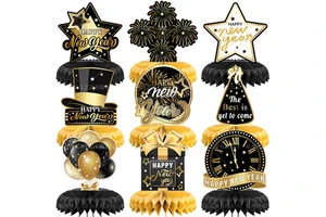 2025 New Year Party Decoration New Year Honeycomb Set Decoration to Celebrate the New Year Honeycomb Ball Decoration