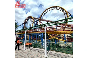 4 Loop Steel Outdoor Roller Coaster Large Extreme Thrill Manege Amusement Park Ride Train For Sale