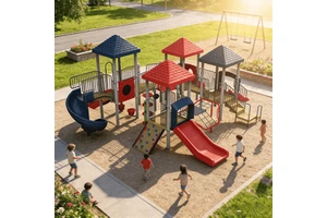 Kids Playground Slide Set Plastic Playground Equipment Outdoor Kids Custom Slides