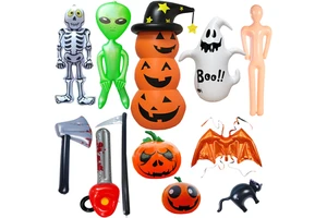 Inflatable Pumpkin Alien Skeleton Ghost for Halloween Party Decorations Inflated Garden Outdoor Accessories Costume Props