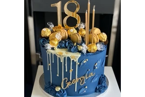 Eco-Friendly 18th Birthday Acrylic Cake Topper with Simple Design for Adult Birthday Party Decorations
