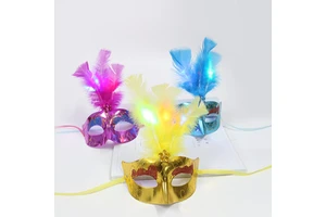 Wholesale Carnival Feather Headpiece Showgirl Headband Mardi Headpiece for Venice Hawaii Halloween