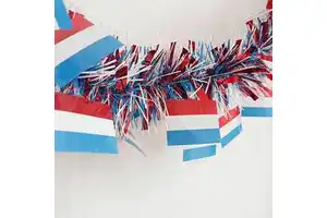 Dutch Independence Day Red White Blue Color Strip Flower Party Decoration Plastic Ribbon Classi Style Geometry Festival Scene
